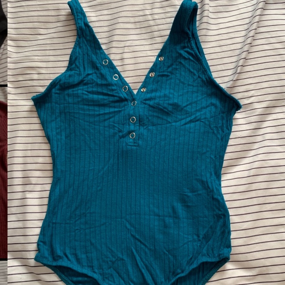NWOT blue bodysuit